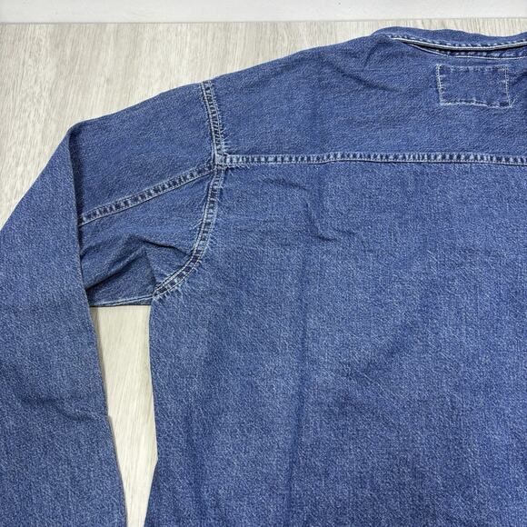 Large Men's Levis Jean Jacket Red Tab 100% Cotton Coat - Picture 9 of 14